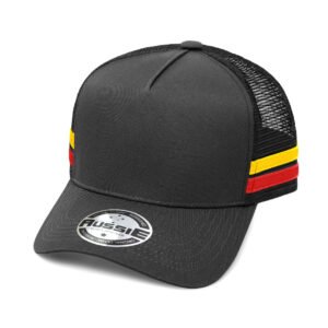 AH456 - A-Frame Striped Trucker Cap