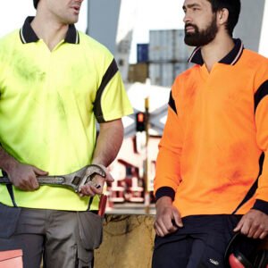 Mens Hi Vis Aztec Short Sleeve Polo