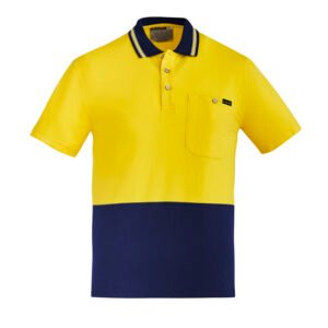 Mens Hi Vis Cotton Short Sleeve Polo