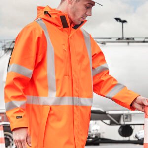 Mens TTMC-W23 Hi Vis X Back Heavy Duty Waterproof Jacket
