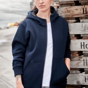 Unisex Zip Front Multi-Pocket Hoodie
