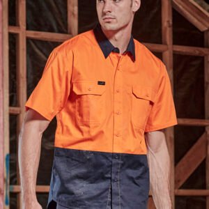 Mens Hi Vis Short Sleeve Shirt