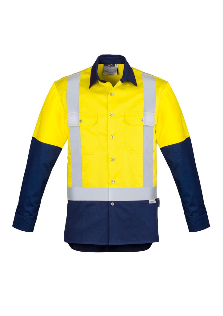 Mens Industrial Long Sleeve Shirt - Shoulder Taped