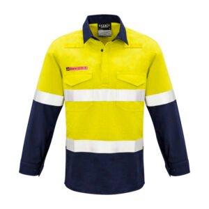 Mens FR Closed Front Hooped Taped Spliced Shirt