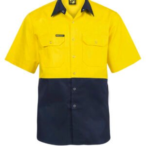 TWO TONE HI VIS S/S SHIRT STUD