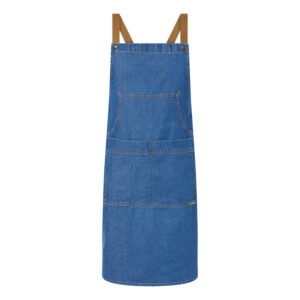 DENIM BIB APRON WITH POUCH PKT