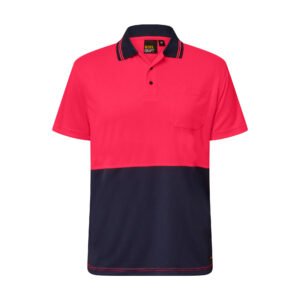 HI VIS TWO TONE SS POLO POCKET