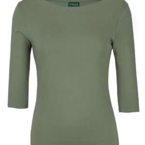 C of C LADIES 3/4 SLEEVE BOAT NECK TEE
