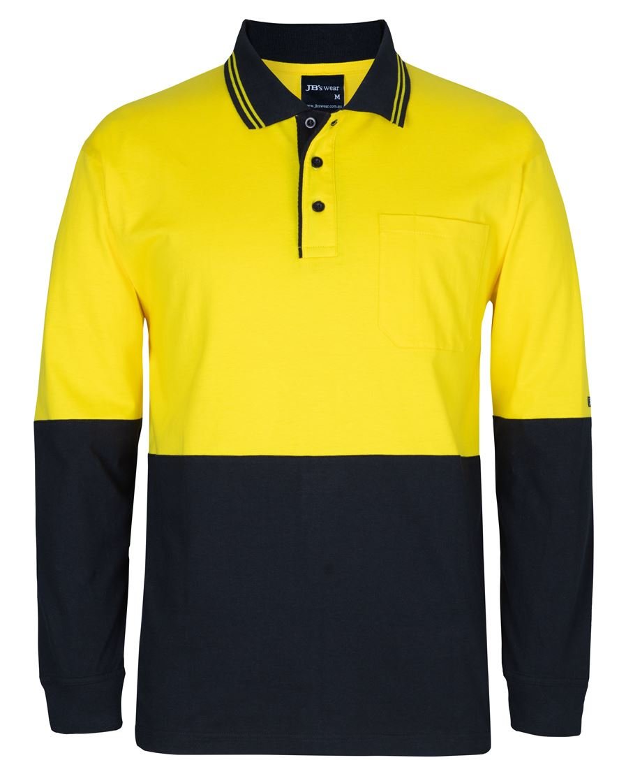JB's HI VIS L/S COTTON POLO