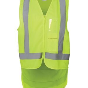 JB's HI VIS ZIP DROP TAIL H PATTERN (D+N) VEST