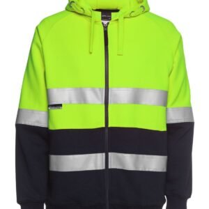 JB's HI VIS (D+N) FULL ZIP FLEECY HOODIE