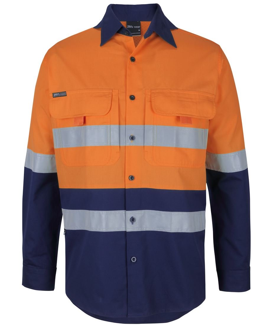 JB's HI VIS (D+N) L/S RIPSTOP FISHING SHIRT