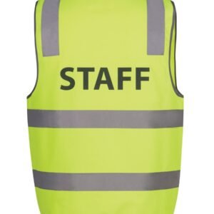 JB's HI VIS (D+N) SAFETY VEST WITH STAFF PRINT