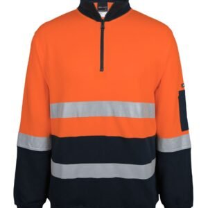 JB's HI VIS 310 (D+N) COTTON 1/2 ZIP FLEECE