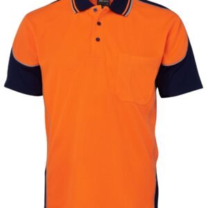 JB's HI VIS S/S CONTRAST PIPING POLO