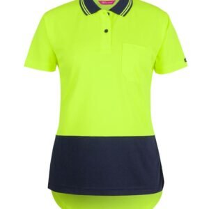 JB's LADIES HI VIS S/S DROP TAIL POLO