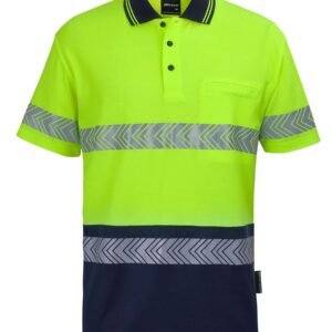JB's HI VIS S/S D+N C/BACK SEGMENTED TAPE POLO