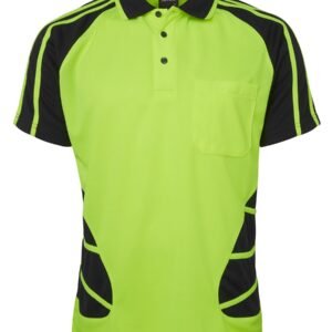 JB's HI VIS S/S SPIDER POLO