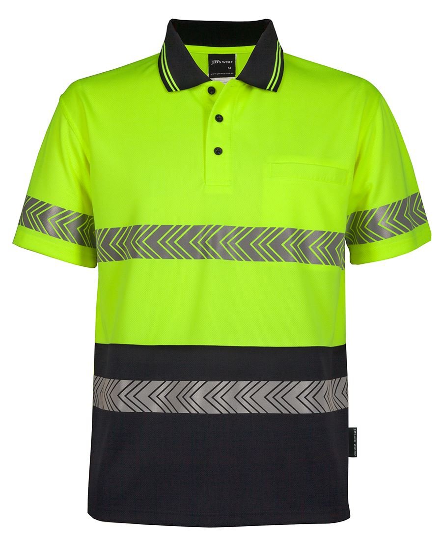 JB's HI VIS S/S SEGMENTED TAPE POLO