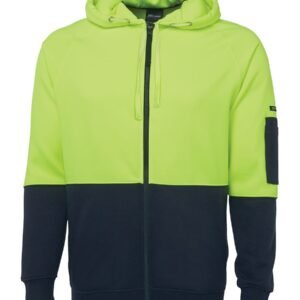 JB's HI VIS FULL ZIP FLEECY HOODIE