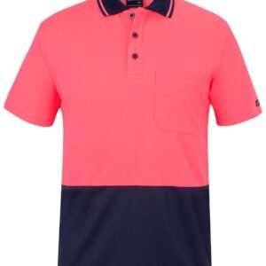 JB's Hi VIS NON CUFF TRAD POLO PINK
