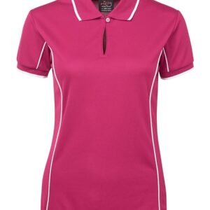 Pink Podium Ladies Piping Polo
